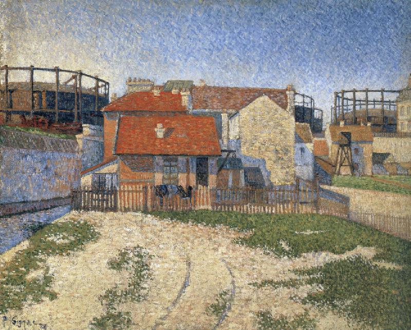 Paul Signac the gas tanks at clichy china oil painting image